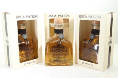 (3) Roca Patron Tequila Anejo, Jalisco, 750ml, 44% ABV (GB)
