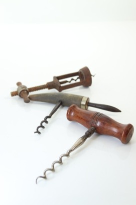 (1) Various Antique Corkscrews, 3 Sold as One Lot / Bob Campbell MW Collection