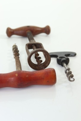 (1) Various Antique Corkscrews, 3 Sold as One Lot / Bob Campbell MW Collection