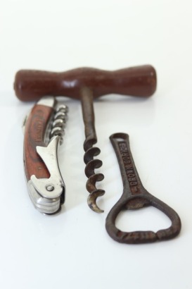 (1) Various Antique Corkscrews & Bottle Opener, 3 Sold as One Lot / Bob Campbell MW Collection