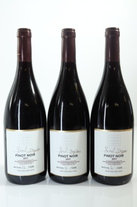 (3) 2017 Crown Range Cellar 'Signature Selection' Grant P. Taylor Pinot Noir, Gibbston (Bottles signed by Grant Taylor)