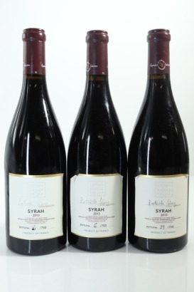 (3) 2013 Crown Range Cellar 'Signature Selection' Patrick Leon Syrah, Vin de France (Bottles signed by Patrick Leon, RIP)