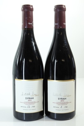 (2) 2013 Crown Range Cellar 'Signature Selection' Patrick Leon Syrah, Vin de France (Bottles signed by Patrick Leon, RIP)