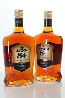 (2) Stock 84 Gran Riserva Brandy, Italy, 1000ml, 38% ABV