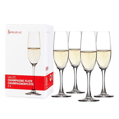 *(1) Spiegelau Salute 4pk Champagne Flutes. (GB). (4 Glasses Sold as One Lot).