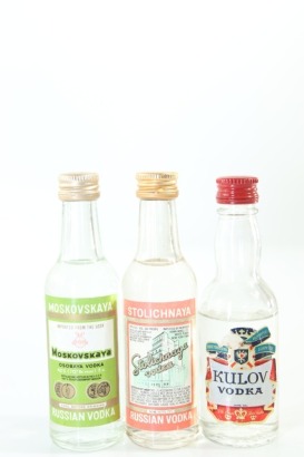 (1) Russian & English Vodka Miniatures, 3 Bottles Sold as One Lot