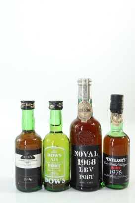 (1) Mixed Port Miniatures, 4 Bottles Sold as One Lot