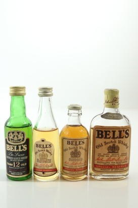 (1) Bell's Scotch Whisky Liqueur Miniatures, Scotland, 4 Bottles Sold as One Lot