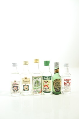(1) Mixed Vodka Miniatures, 6 Bottles Sold as One Lot