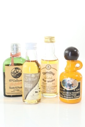 (1) Mixed Scotch Whisky Miniatures, 4 Bottles Sold as One Lot