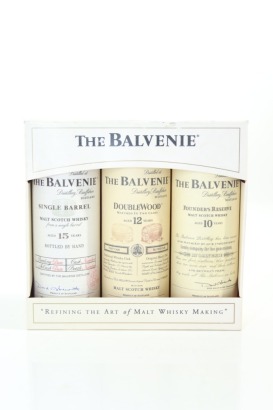 (1) The Balvenie DoubleWood 12, 15 & 10 Year Old Single Malt Scotch Whisky Miniature Pack