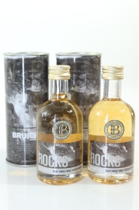 (1) Bruichladdich Rocks Single Malt Scotch Whisky Miniatures, 2 Bottles Sold as One Lot