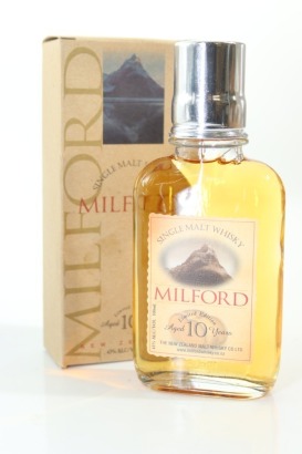 (1) Milford 10 Year Old Single Malt New Zealand Whisky Miniature