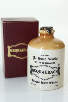(1) Usquaebach Old Rare Blended Scotch Whisky Ceramic Decanter Miniature (GB)
