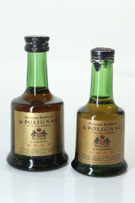 (1) Prince Hubert de Polignac Miniatures, 2 Bottles Sold as One Lot