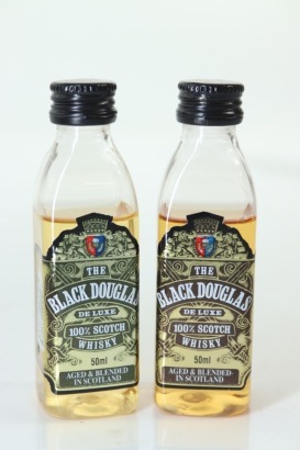 (1) The Black Douglas Blended Scotch Whisky Miniatures, 2 Bottles Sold as One Lot