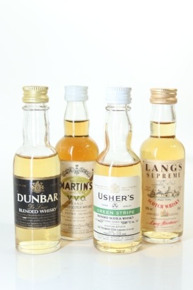 (1) Mixed Scotch Whisky Miniatures, 4 Bottles Sold as One Lot
