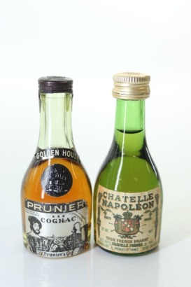 (1) Mixed Cognac Miniatures, 2 Bottles Sold as One Lot