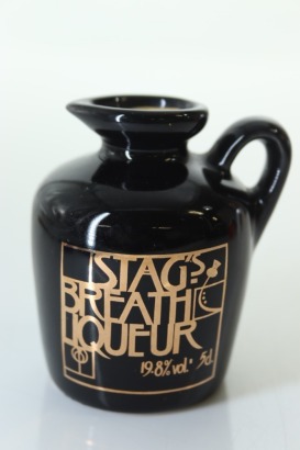 (1) Stag's Breath Liqueur Ceramic Decanter Miniature