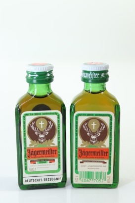 (1) Jagermeister Miniatures, 2 Bottles Sold as One Lot