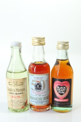 (1) Mixed Rum Miniatures, 3 Bottles Sold as One Lot