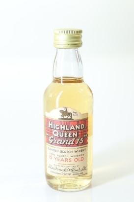 (1) Highland Queen Grand 15 Year Old Blended Scotch Whisky Miniature