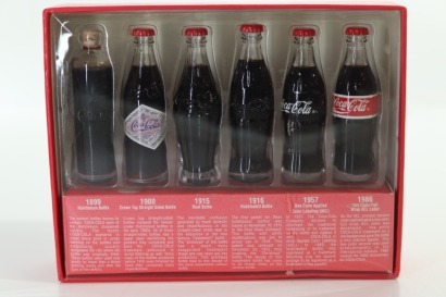 (1) Vintage Coca-Cola Miniature Set, 6 Bottles Sold as One Lot