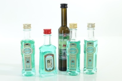 (1) Mixed Absinth Miniatures, 5 Bottles Sold as One Lot
