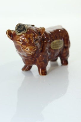 (1) Brown Bull Shaped Scotch Whisky Miniature