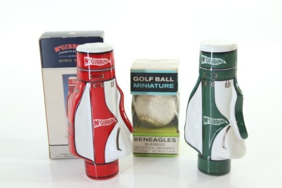 (1) Mixed Golf Miniatures, 4 Bottles Sold as One Lot