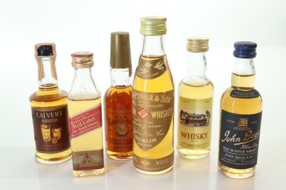 (1) Mixed Whisky Miniatures, 6 Sold as One Lot