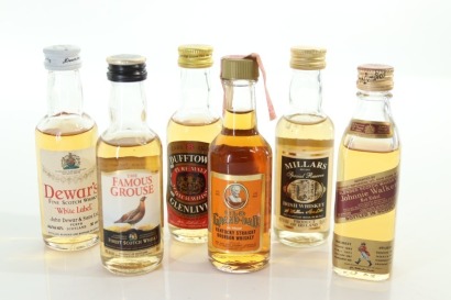 (1) Mixed Whisky Miniatures, 6 Sold as One Lot
