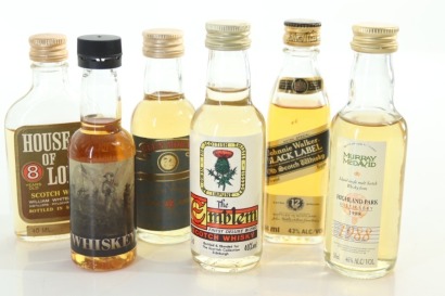 (1) Mixed Whisky Miniatures, 6 Sold as One Lot
