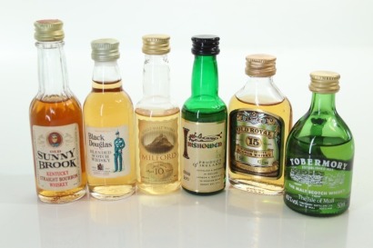 (1) Mixed Whisky Miniatures, 6 Sold as One Lot