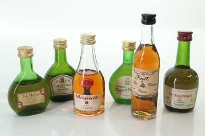 (1) Mixed Arnagnac and Cognac Minatures, 6 Bottles Sold as One Lot
