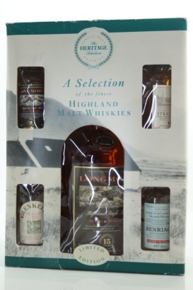 (1) 'The Heritage Selection' Miniature Highland Malt Whisky Box, 5 Bottles Sold as One Lot