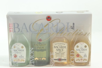 (1) The Bacardi Rum Mixed Miniatures, 4 Sold as One Lot