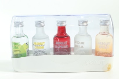 (1) Absolut Vodka Mixed Miniatures, 5 Sold as One Lot