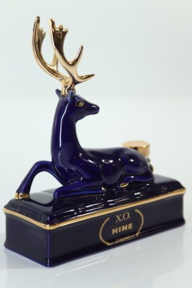 (1) Hine X.O. - Extra Stag Limoges Porcelain Decanter Cognac Miniature, 50ml