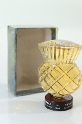 (1) Scotch Whisky Glass Thistle Miniature