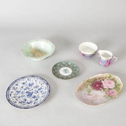 Six Assorted Pieces of English China