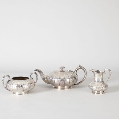 A Sheffield Plate Part Teaset