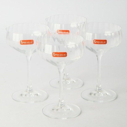 A Set of four Spiegelau Crystal Champagne Coupes (never used)