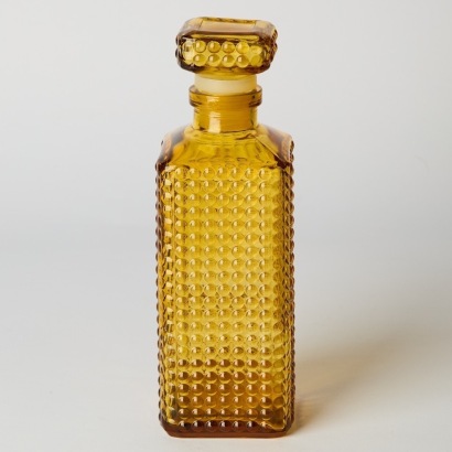 A Vintage Amber Glass Decanter