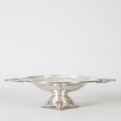 A Large and Ornate Silver Plate Table Dish