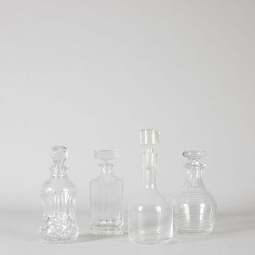 A Collection of Four Crystal Decanters