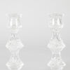 A Pair of Cut Glass Candlesticks - 2