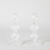 A Pair of Cut Glass Candlesticks