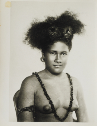 UNKNOWN PHOTOGRAPHER Studio Portrait of Young Pacific Island Woman