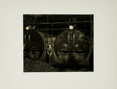 Woman Stoker in Boiler House, Circa
